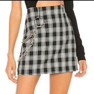 I AM GIA mini skirt Black Plaid size L